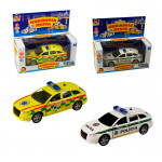 Auto záchrannej zdravotnej služby a polície